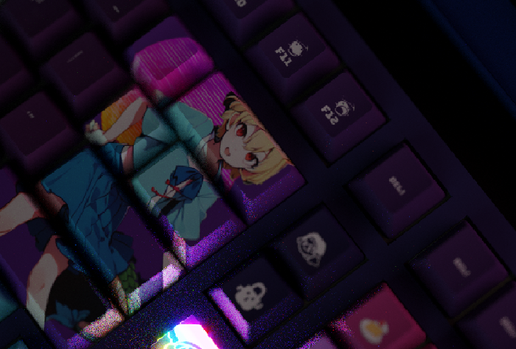 a image of partial image of kei-keyboard showing that you can Customizable
      your keyboard with our tool